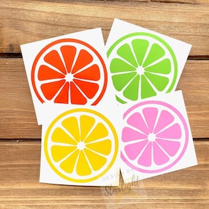 Fruit Slice Decal - Lemon - Lime - Grapefruit - Orange - Fruit Decal - Fruit Sticker