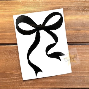 Bow Decal - Ribbon Decal - Bow Outline - Ballerina Bow - Coquette Bow