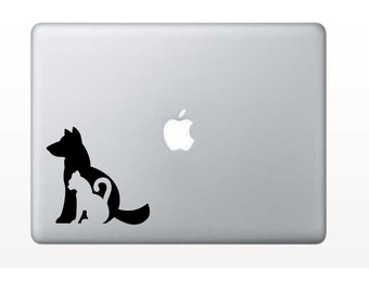 Dog & Cat Decal - Animal Decal - Dog Decal - Cat Decal - Laptop Decal - Cell Phone Decal - Laptop Sticker - Car Decal - Tumbler Decal