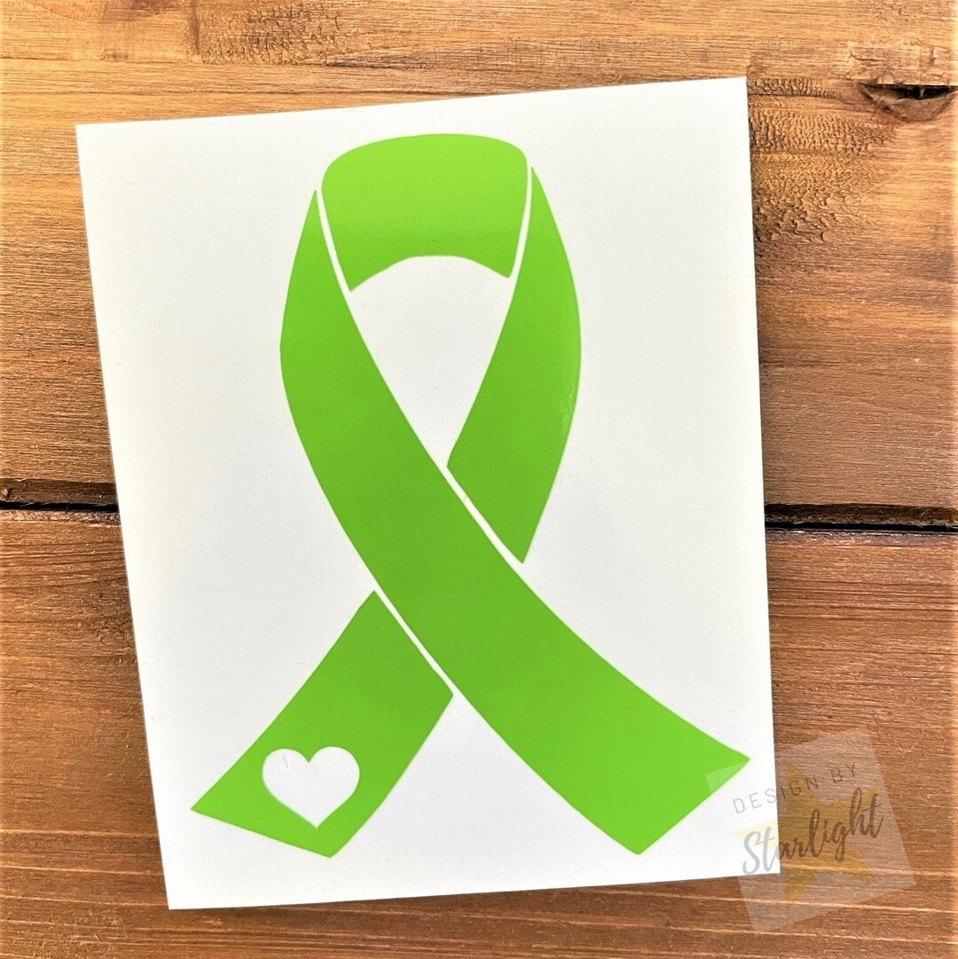 Cancer Ribbon Lymphoma Lyme Disease Lime Ribbon Awareness Decal Cancer ...
