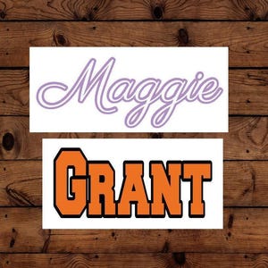 Two Color Decals Name Decal - Two Color Decal - Layered Decal - Personalized Decal - Any ...