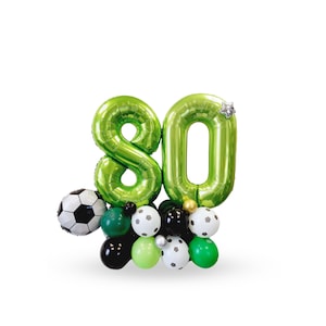 Personalised green blue 40inch number football balloon bouquet sculpture stand girls boys football sports birthday party decoration Other number