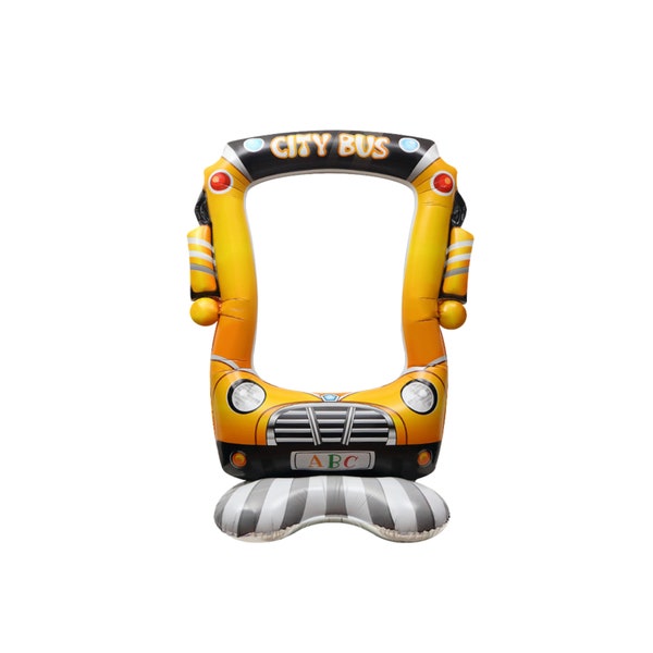 1.3m bus frame balloon children vehicle car boys girls birthday party photograph background