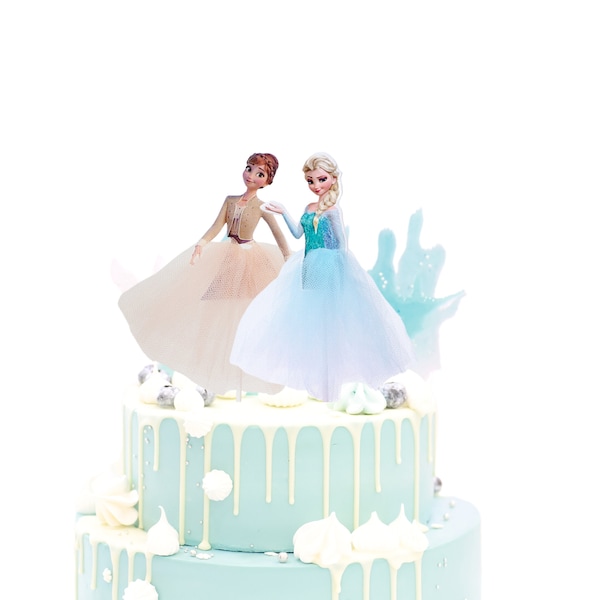 Frozen princesses Elsa Olaf Anna cake toppers girls birthday Disney cake decoration