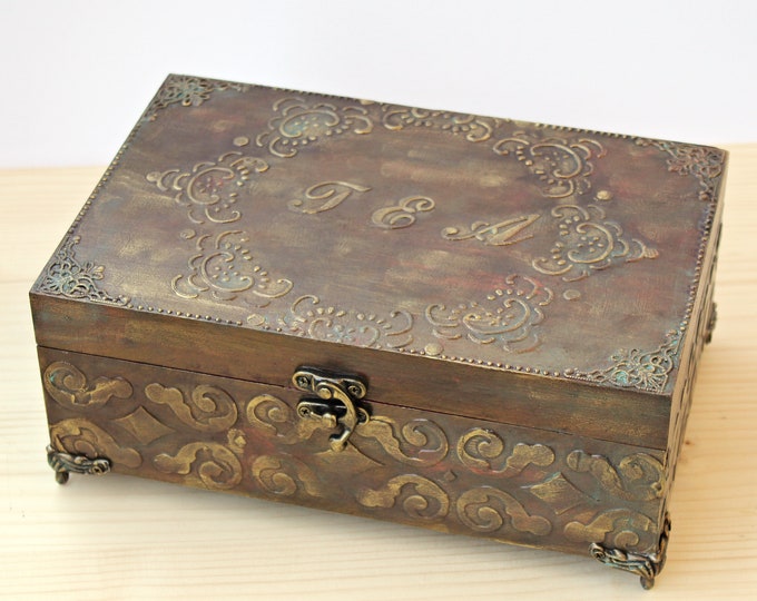 Elegant Large Tea Box Wooden Tea Storage Box Unique Home Etsy