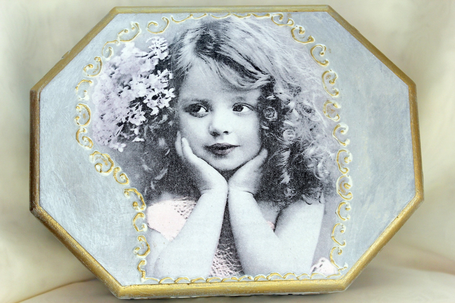 Personalized Jewelry Box Black and White Little Girl Gift Etsy