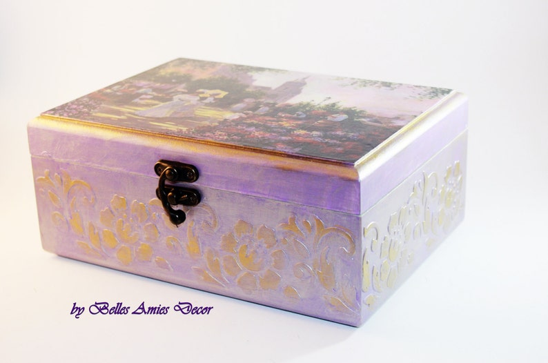 Wooden tea box jewelry keepsake box housewarming gift tea Etsy