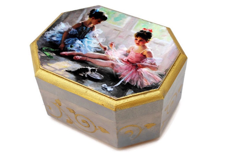Small ballerina jewelry box for girls ballet gifts Etsy
