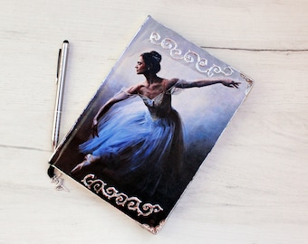 Ballet journal, Elegant ballet gifts, ballerina notebook, personal diary, dance teacher gift idea, writing gift for women