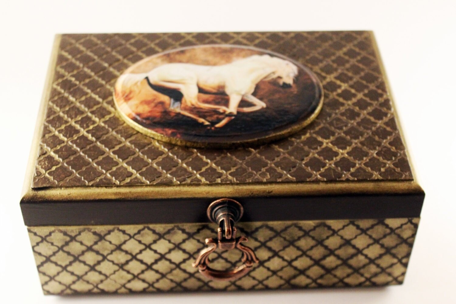 Tea box horse Elegant gift for men personalized jewelry box Etsy