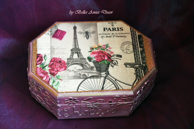 Personalized Jewelry Box Paris Eiffel Tower Keepsake Box Etsy
