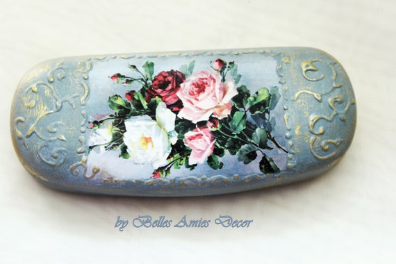 Download Hard Eyeglass Case Roses Elegant Glasses Holder Cute Gift Etsy