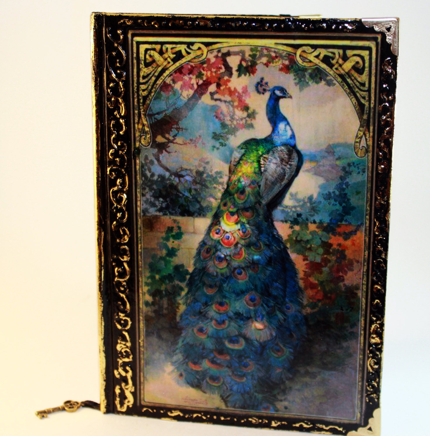 Peacock Notebook Journal Peacock Gift Personal Diary Women Etsy