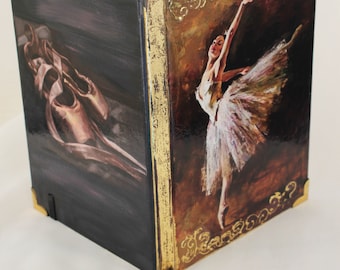 Ballet art journal, ballet gifts, ballerina notebook, personal diary, dance teacher gift idea