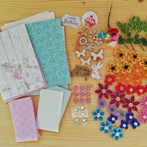 Kit fai da te per bambini e adulti, kit fai da te per biglietti di auguri, intrattenimento per bambini a casa, crea i tuoi biglietti