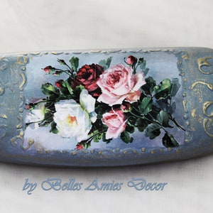 Custodia rigida per occhiali rose, elegante porta occhiali, grazioso regalo per la mamma, regalo elegante e chic per la nonna, piccolo regalo per le donne