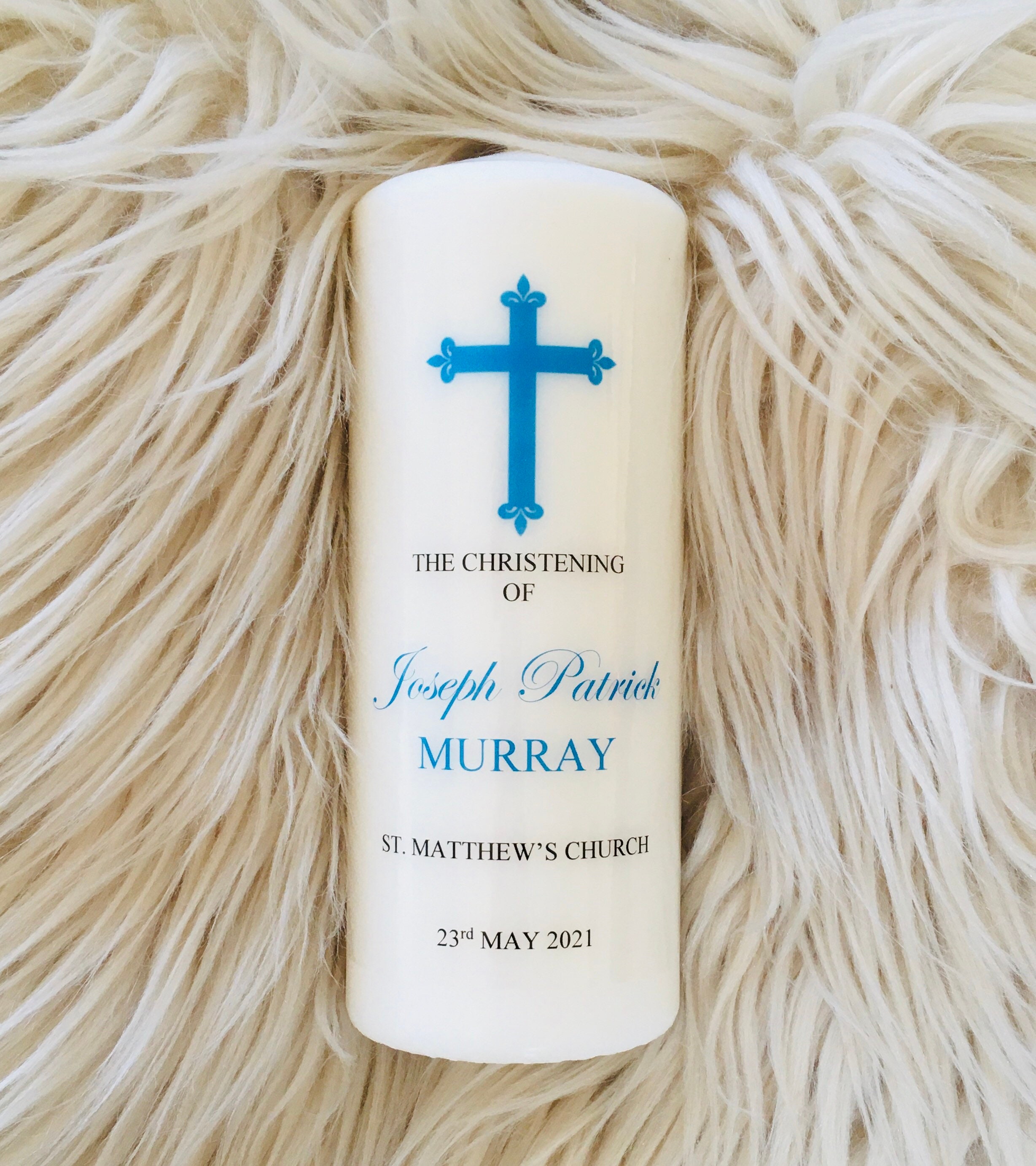Personalised Christening Candle Personalised Baptism Candle Etsy UK