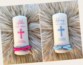 Christening candle, Baptism candle, Personalised Christening candle, Personalised Baptism candle, Keepsake, Gift, UK