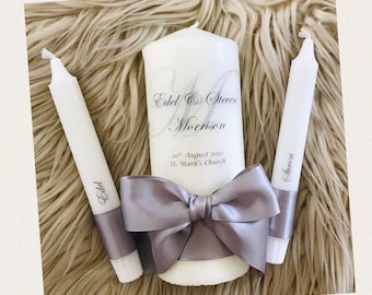 Wedding candles, Unity candles, Unity Candle Set, Personalised Wedding candles, Personalised Unity candles, Wedding gift, Handmade, UK