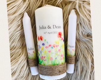 Wedding candles, Wedding Unity candles, Personalised Wedding candles, Wedding gift, Unity candle set, Keepsake, Gift, UK