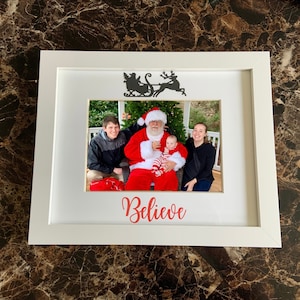 Christmas Picture Frame | Personalized Picture Frame 5x7 | Santa's Sleigh