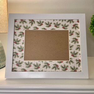 Christmas picture frame | Christmas Holly Frame for 5x7 Photo