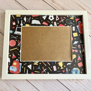 Middle School picture frame - School Supply Theme - 5x7 photo