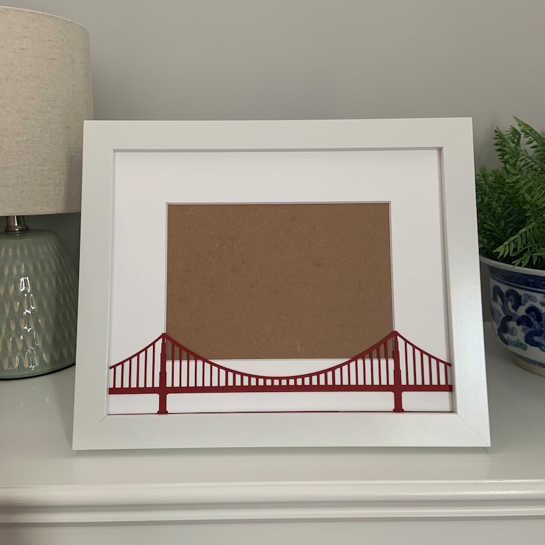 San Francisco Picture Frame Golden Gate Bridge Etsy