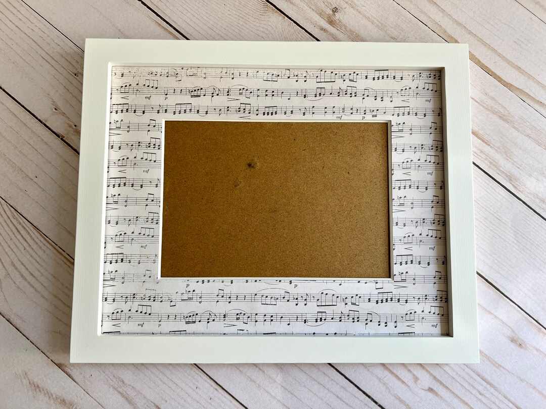 Music Picture Frame With Sheet Music 5x7 Photo Etsy