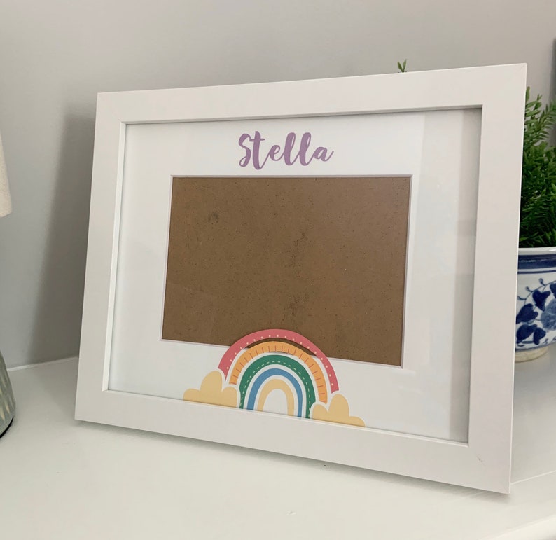 Rainbow Picture Frame for Rainbow Baby Personalized Picture Etsy