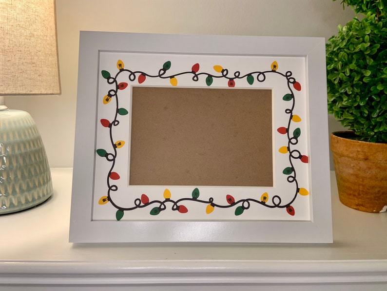 Christmas Picture Frame Christmas Lights Frame for 5x7 Photo Etsy
