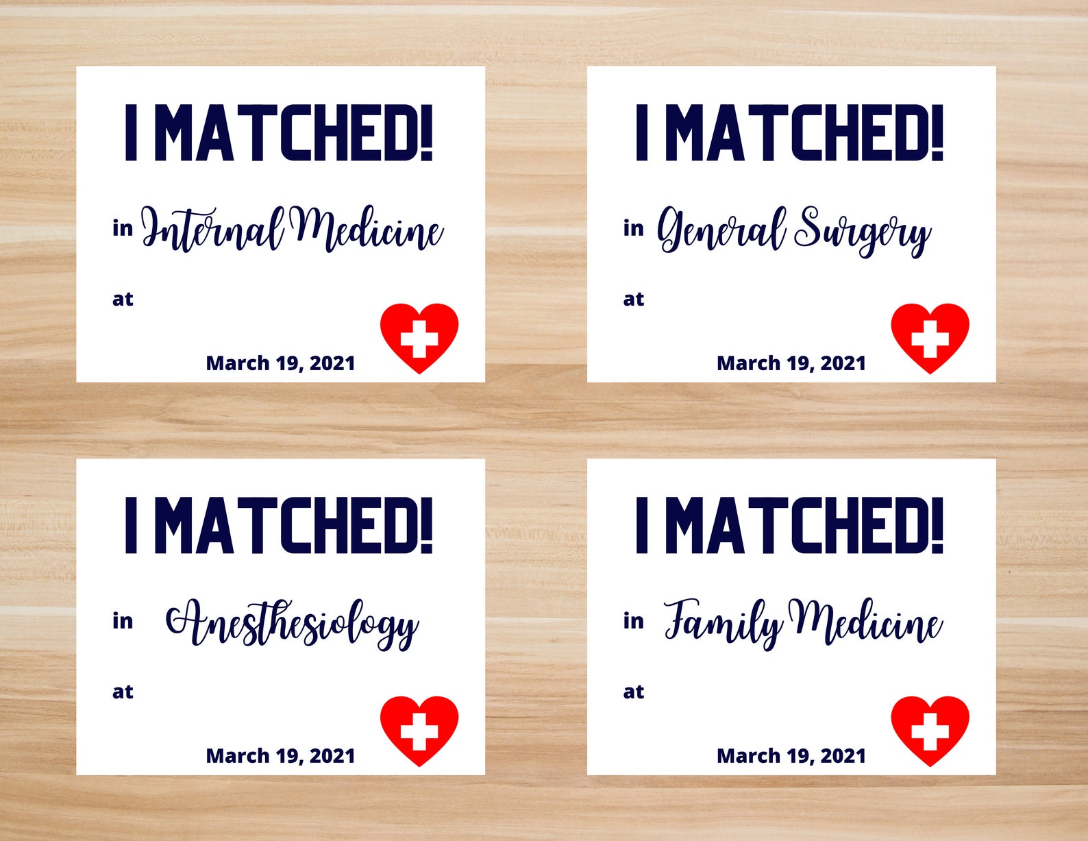 Residency Match Day Signs 8.5x11 Printable Signs Virtual Etsy