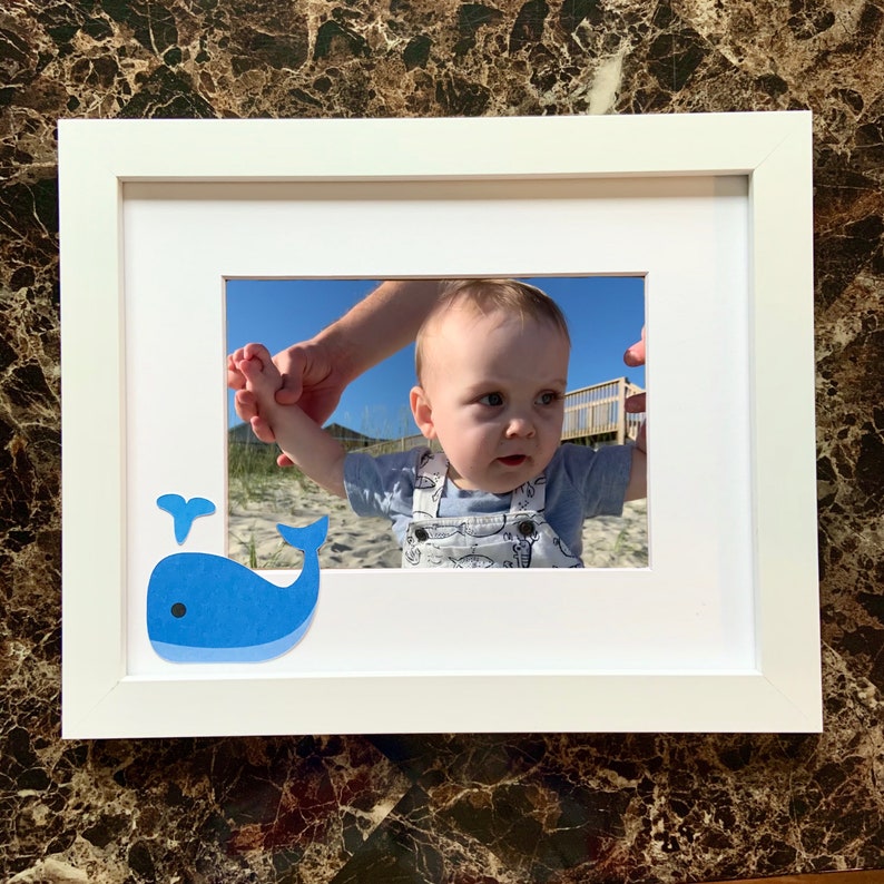 Whale Picture Frame Personalized Picture Frame 5x7 Baby Etsy