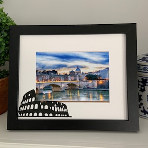 Colosseum Picture Frame | Rome Italy | Personalized Picture Frame 5x7 Photo