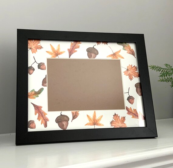 4x6 5x7 6x8 7x12 8x10 Wood Grain Picture Frame With Mat, Brown Photo Frame  for Wall and Desktop Display With Glass 