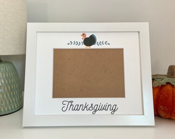 Thanksgiving picture frame | Personalized Picture Frame for 5x7 photo | Turkey Day Frame