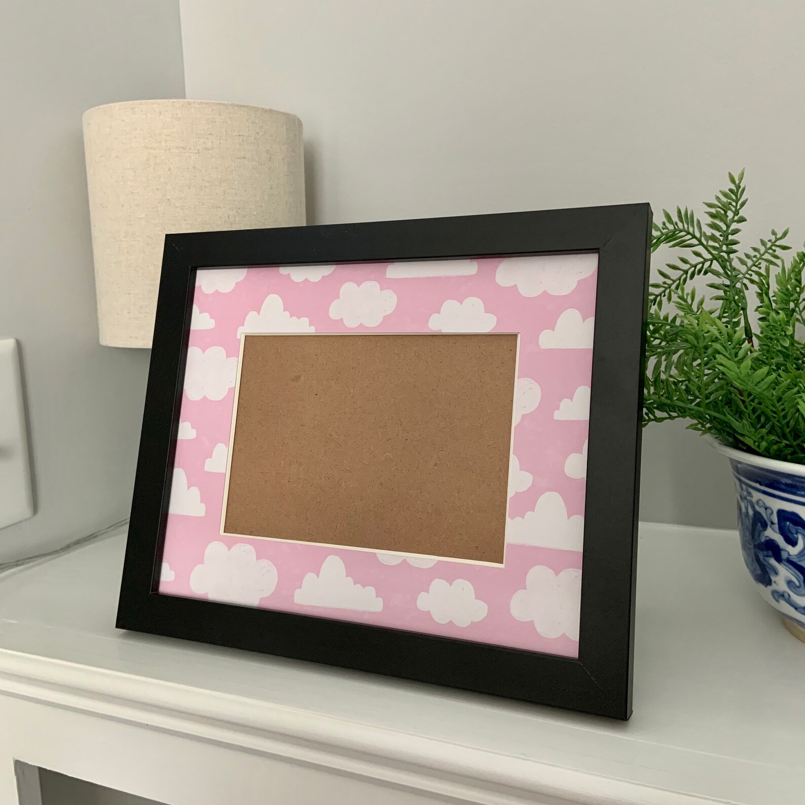 Pink Clouds Picture Frame Personalized Picture Frame 5x7 Etsy