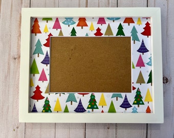 Colorful Christmas Tree picture frame | Christmas Tree Frame for 5x7 Photo