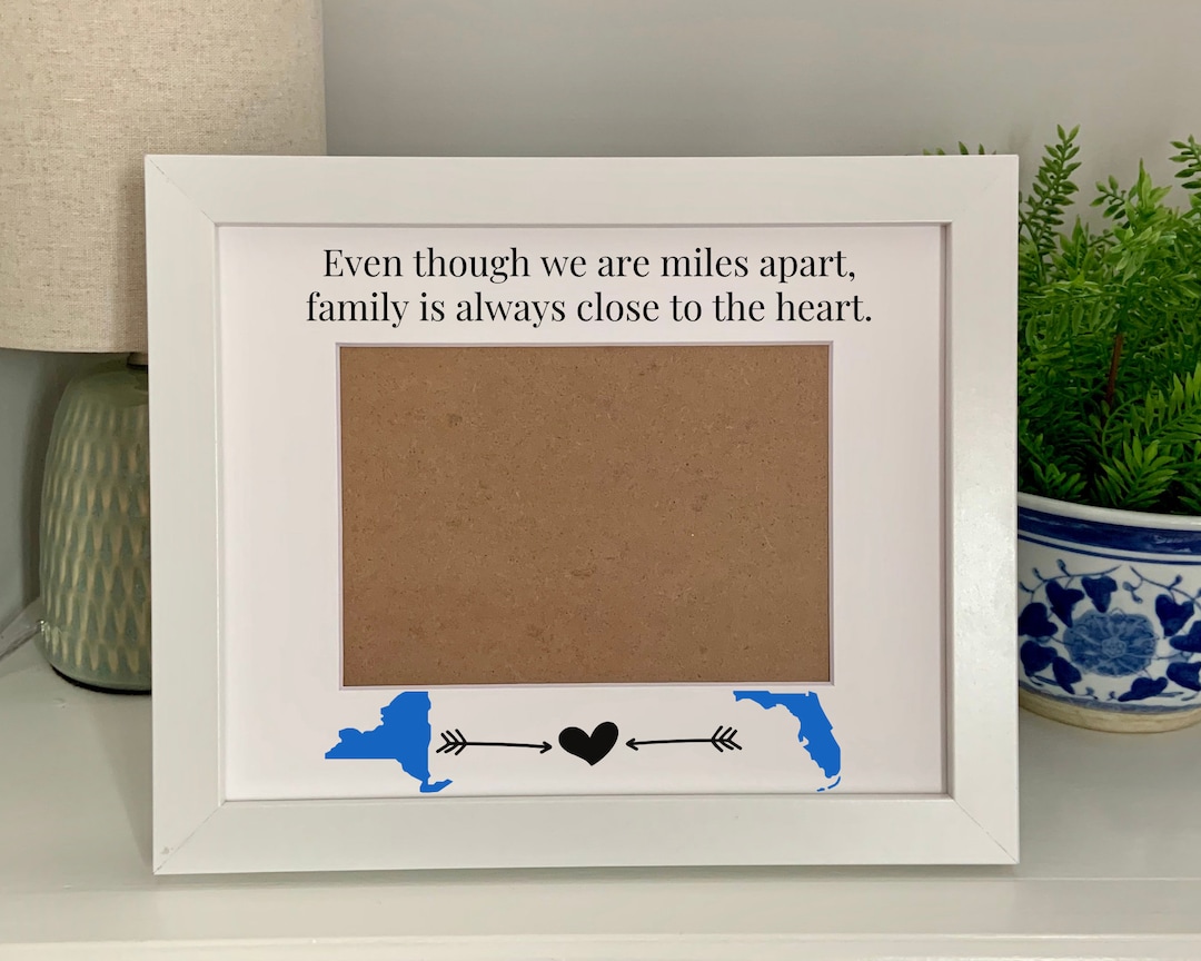 Long Distance Picture Frame 5x7 Personalized Frame State Picture Frame