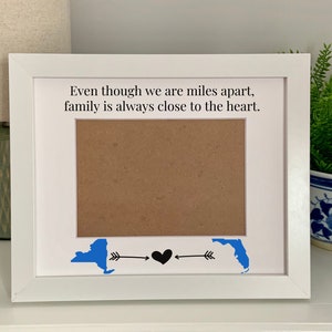 Long Distance Picture Frame | 5x7 Personalized Frame | State Picture Frame