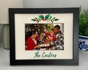 Christmas picture frame | Baby’s First Christmas Picture Frame for 5x7 Photo