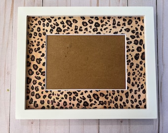 Leopard Print Picture Frame | Personalized Picture Frame 5x7