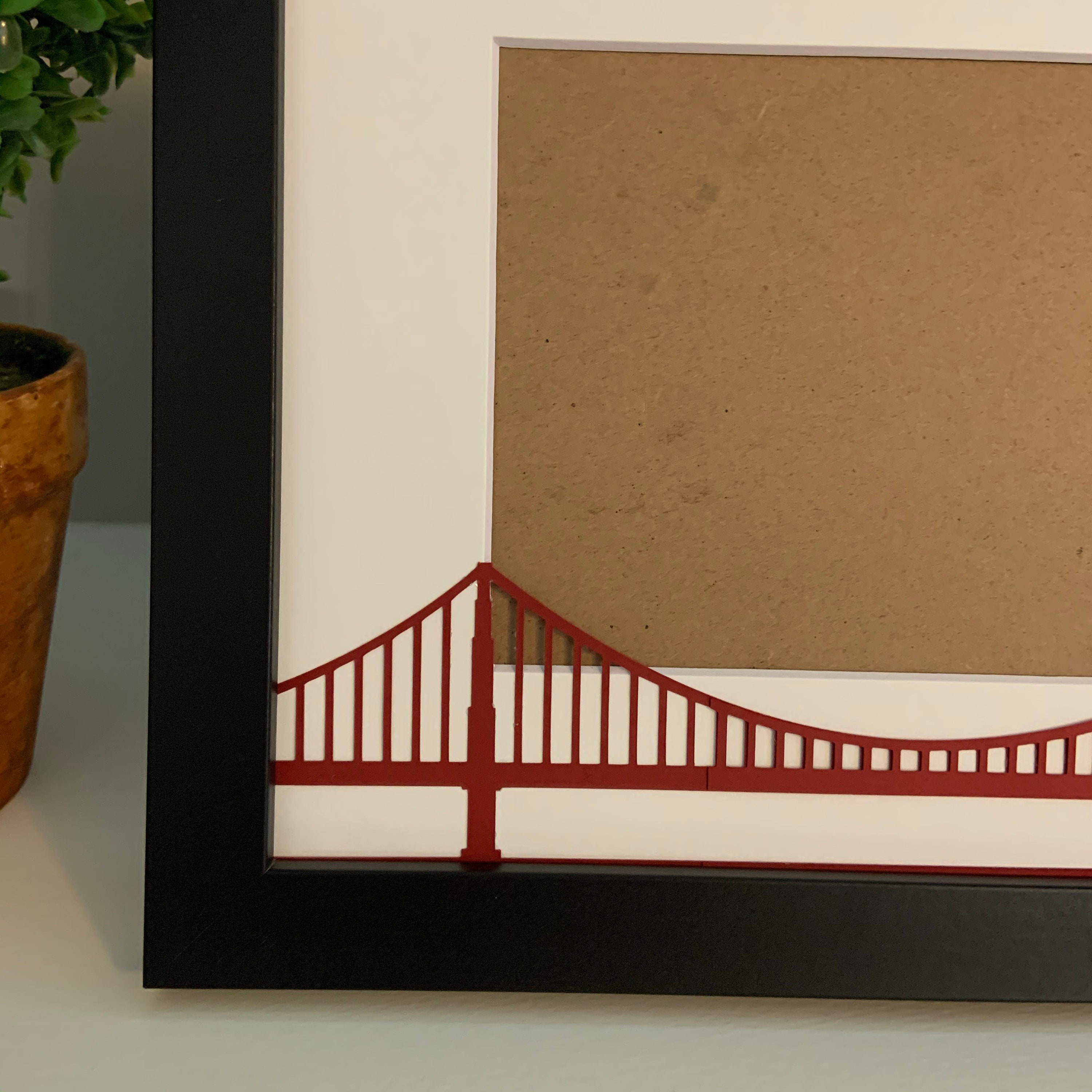 San Francisco Picture Frame Golden Gate Bridge Etsy
