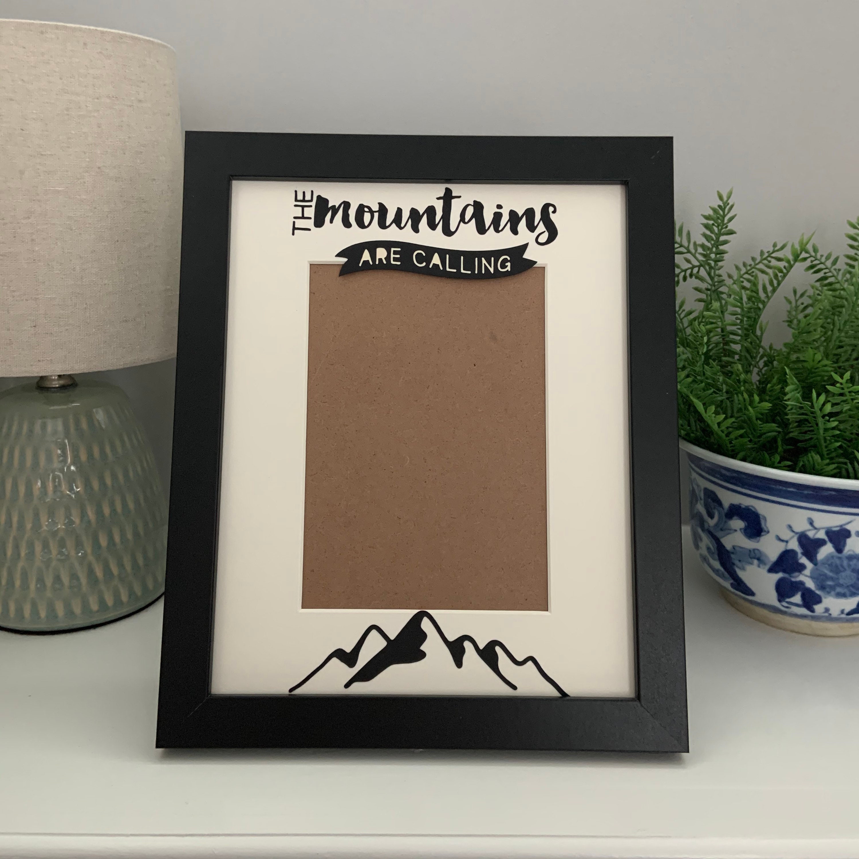 The Mountains Are Calling Picture Frame Personalized Picture Etsy