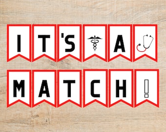 Residency Match Day Printable Banner | Digital Download DIY Banner