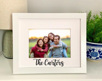 Personalized Family Picture Frame | 5x7 Last Name Photo Frame | State Picture Frame
