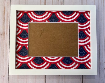 Patriotic Picture Frame | Personalized Picture Frame 5x7 | American Flag, United States Independence Day