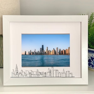 Chicago Picture Frame | Chicago Illinois Skyline | Personalized Picture Frame 5x7