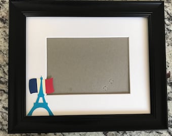 Paris Picture Frame | Personalized Picture Frame 5x7 | Eiffel Tower | French Picture Frame