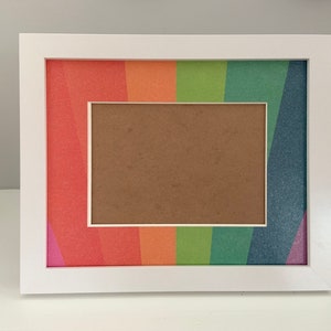 Rainbow Stripes Picture Frame | Personalized Picture Frame 5x7